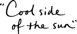 Cool side of the sun